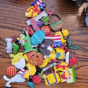 Set of Holiday Decorative Charm Ornaments ~ Christmas ~ Halloween ~ Ducks!